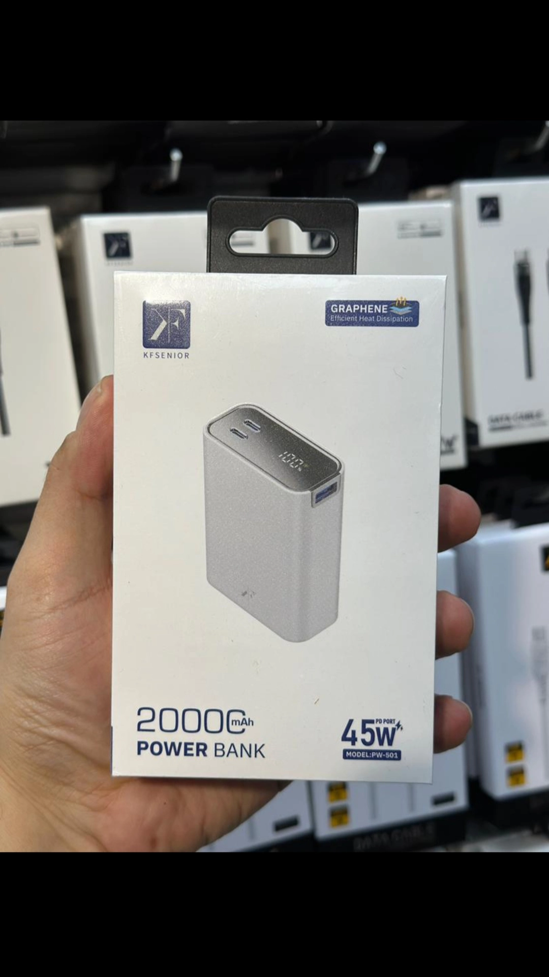 پاور بانک سینیور کوفنگ 20000 میلی آمپر با خروجی  PW-501  45W
