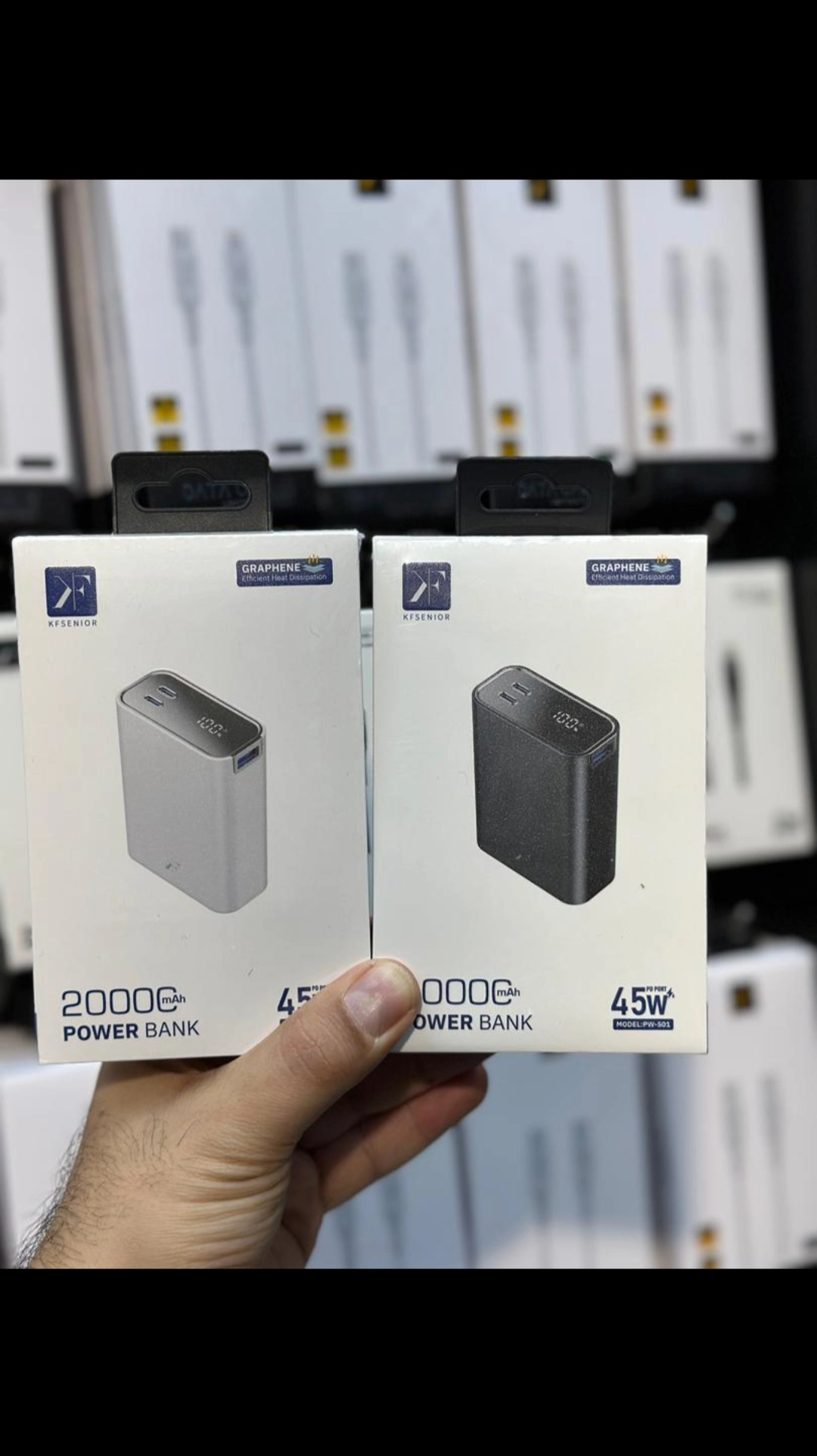 پاور بانک سینیور کوفنگ 20000 میلی آمپر با خروجی  PW-501  45W