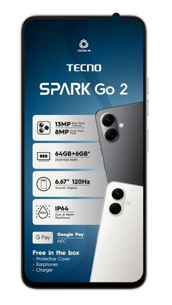 گوشی موبایل تکنو 2 Spark GO رم 3 گیگ رام و حافظه داخلی 64 گیگ