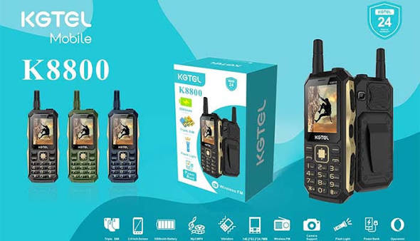 گوشی موبایل ارتشی پاور بانک دار مدل کاجیتل KG8800 (سه سیمکارت)