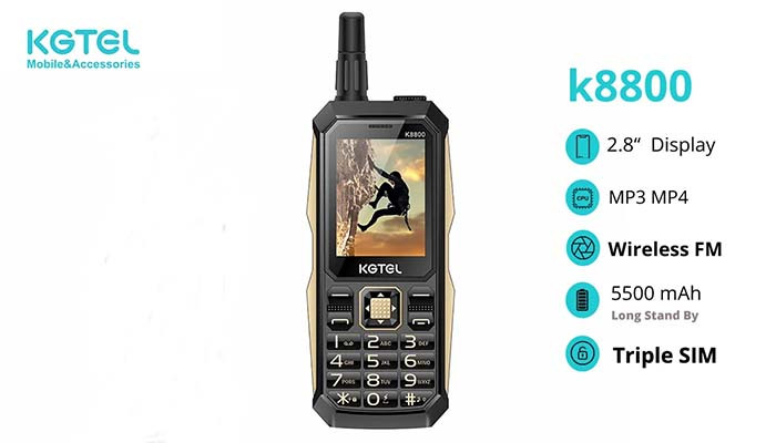 گوشی موبایل ارتشی پاور بانک دار مدل کاجیتل KG8800 (سه سیمکارت)